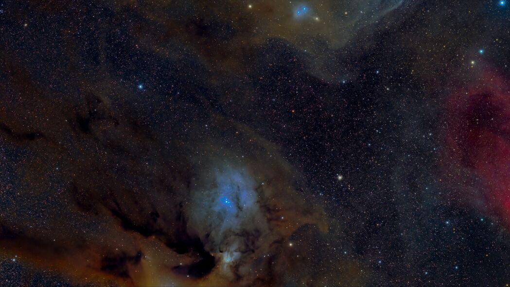 星云恒星太空黑暗4K壁纸，高清3840x2160背景图片，免费下载