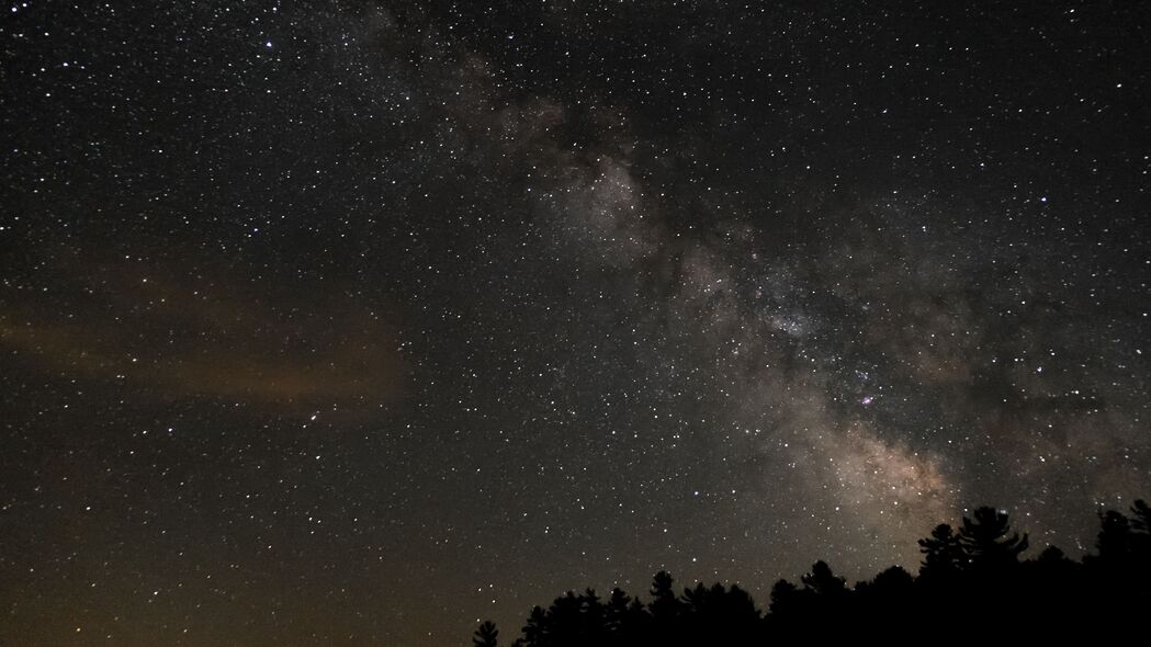 星空剪影，夜晚繁星高清4K壁纸，3840x2160超清下载