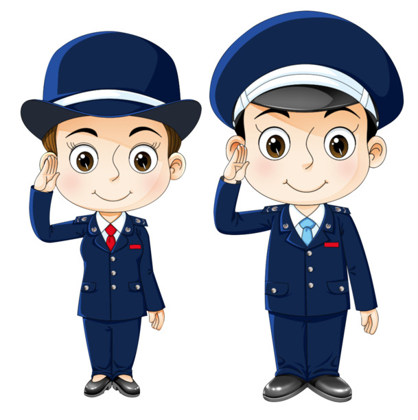 卡通警察PNG透明图，手绘元素，高清下载，设计素材库