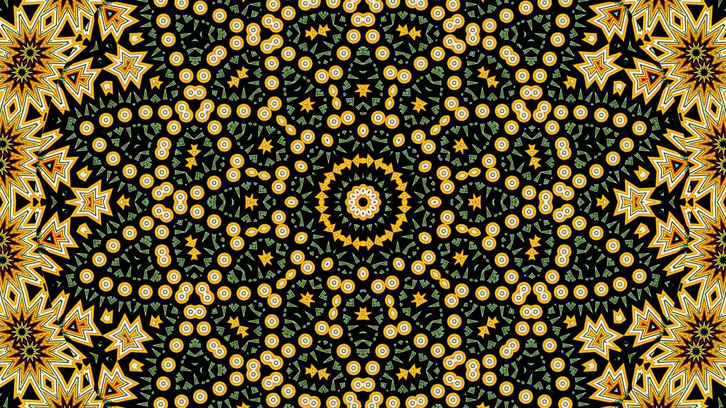 图案之美，曼陀罗分形圆形抽象，4K高清壁纸3840x2160免费下载