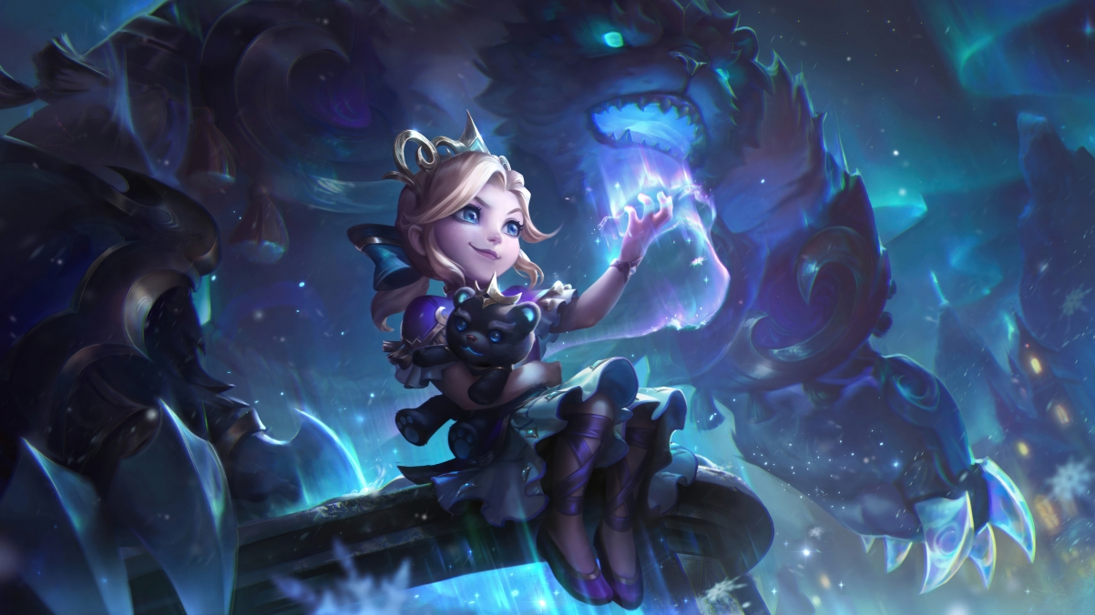 黑暗之女安妮，北极星使者专属皮肤，英雄联盟LOL 4K超高清壁纸，3840x2160分辨率，精美游戏图片任你下载