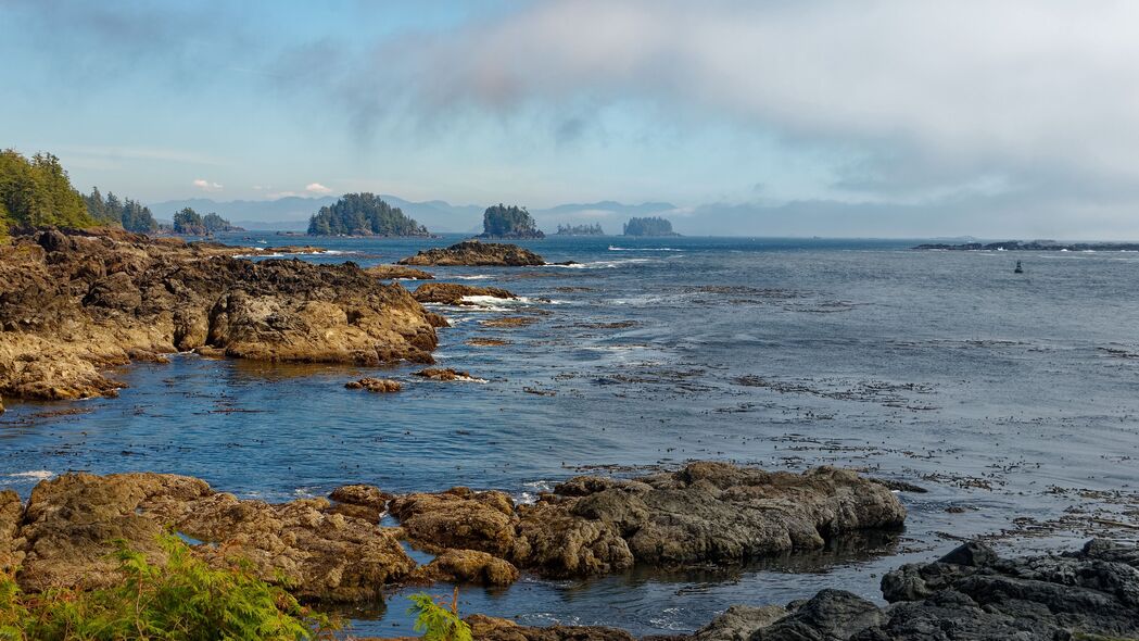 海洋岛屿岩石风光，绝美4K高清壁纸，3840x2160分辨率下载欣赏