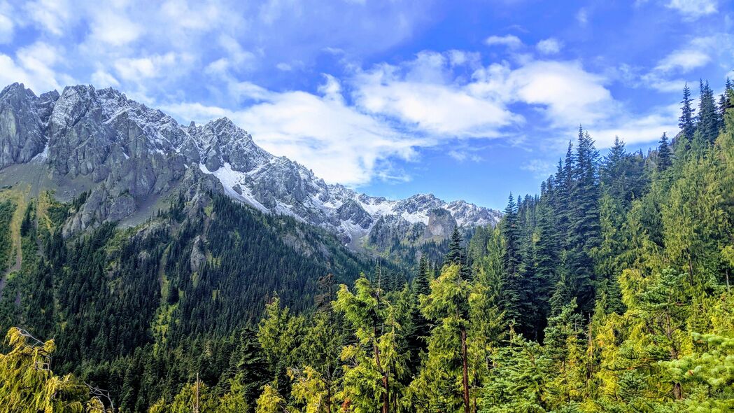 山脉雪域，森林绿意，4K超清壁纸，自然之美尽览无余！3840x2160高清下载