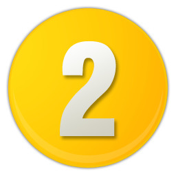 黄色数字2图标，高清PNG透明免扣元素，图片设计素材下载