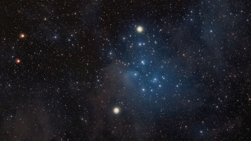 璀璨星空，辉光闪烁的4K高清壁纸，3840x2160分辨率，黑暗空间中的绝美背景图片