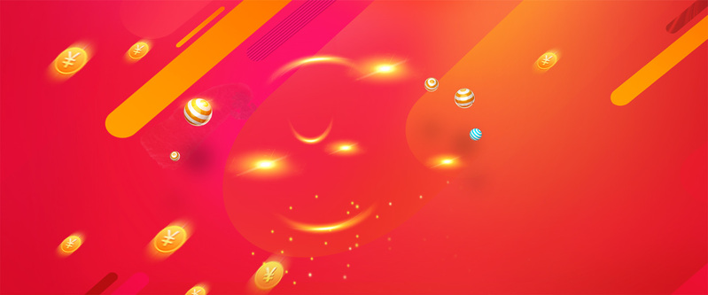 喜庆红色背景banner，电商狂欢JPG/PSD设计素材，高清下载