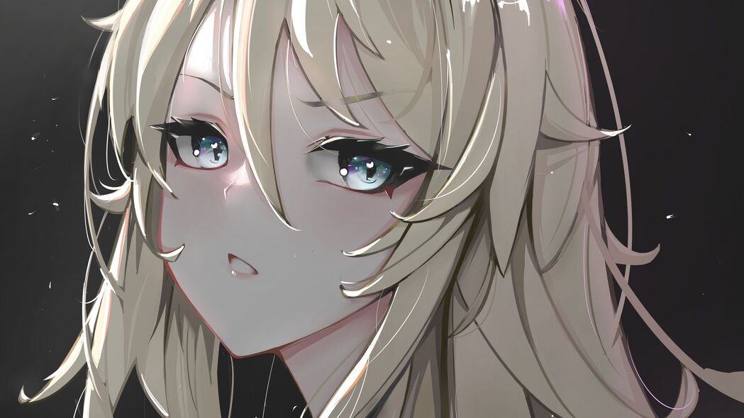 女孩秀发动漫肖像，超高清4K壁纸，3840x2160分辨率免费下载