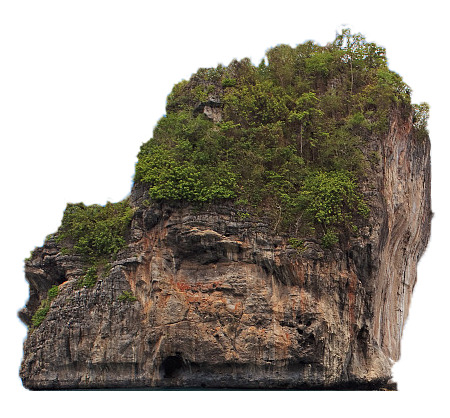 山和植物高清PNG透明图，摄影风景素材，一键下载设计元素