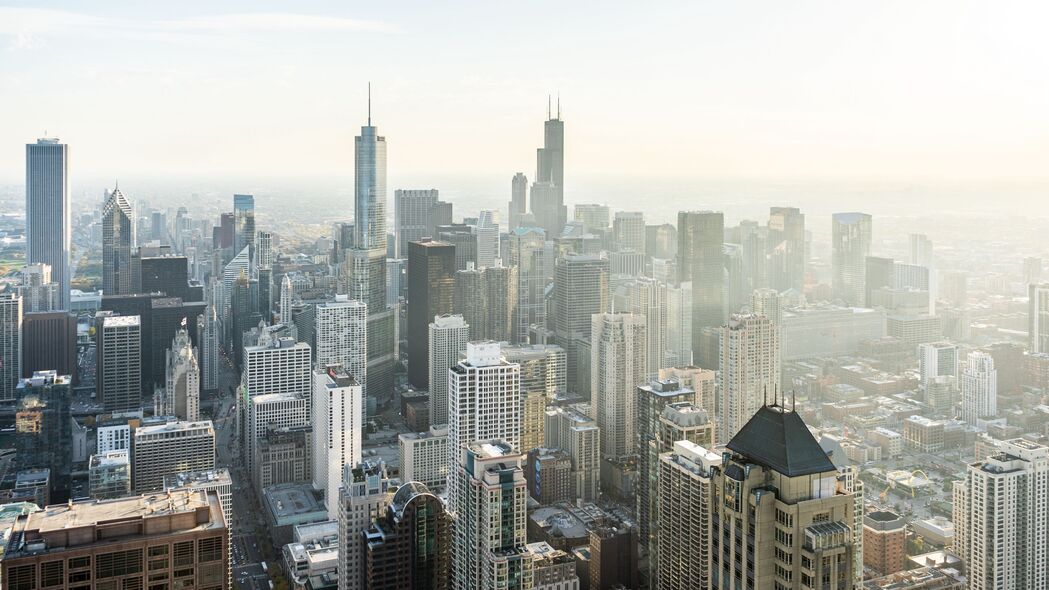 摩天大楼之巅，城市建筑美景，超清4K壁纸3840x2160，道路风光尽收眼底！