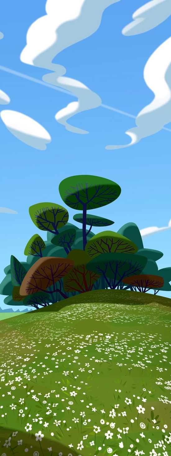 手绘卡通蓝天白云背景，高清PNG透明图片，创意素材免费下载