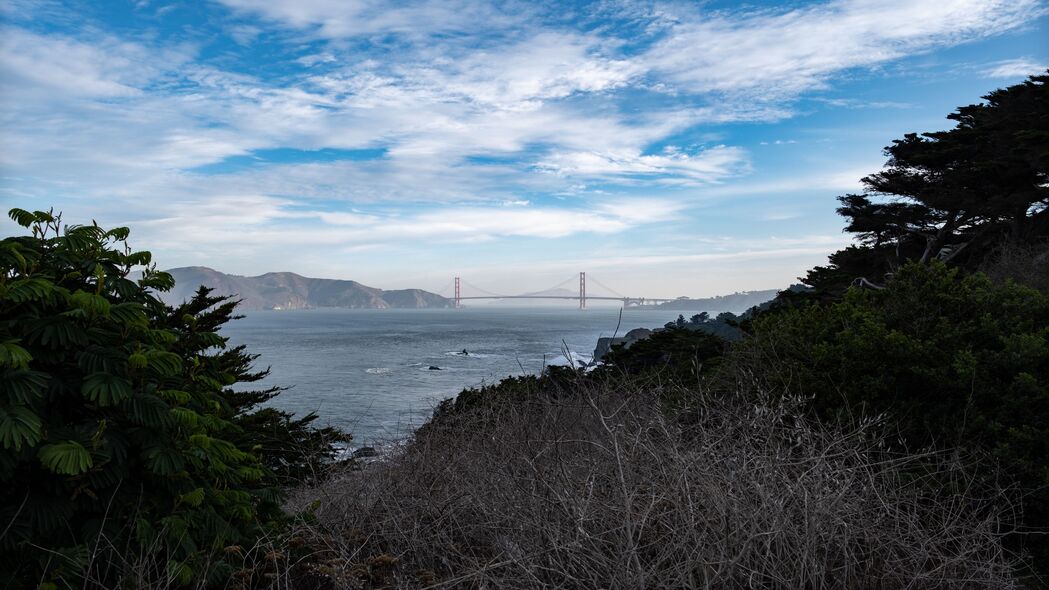 海桥山树美景尽览，高清4K风景壁纸3840x2160免费下载