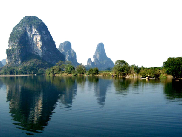 广西桂林山水美景PNG透明背景图片，高清摄影素材，设计元素随心下载