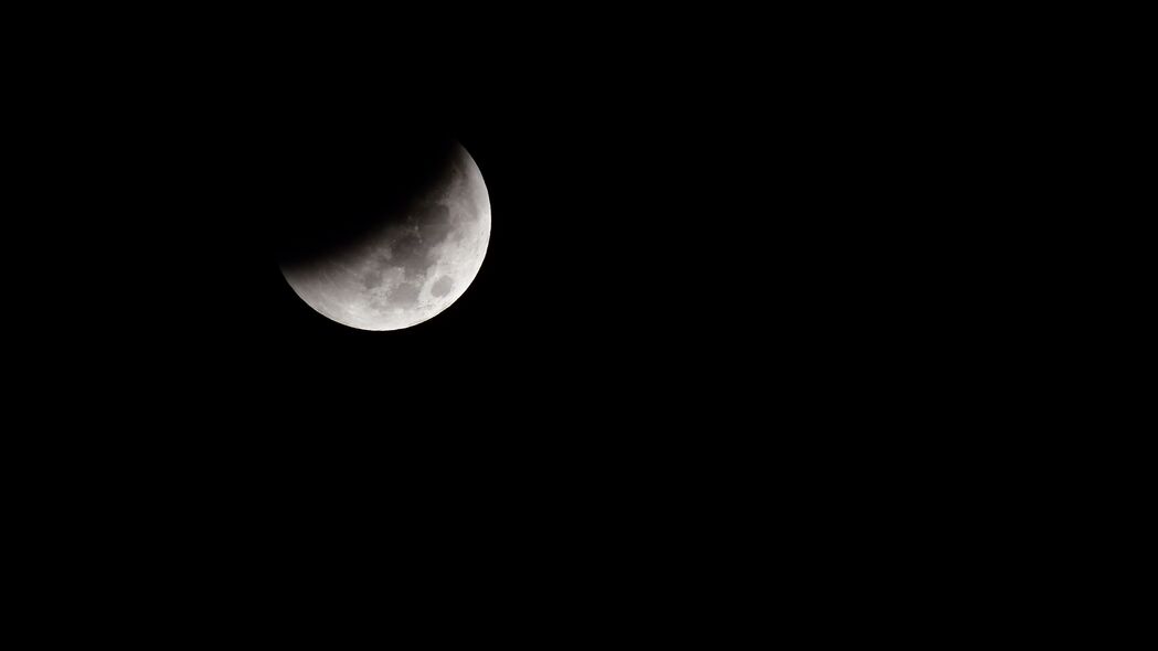 月球日食行星，神秘黑色4K壁纸，3840x2160超清背景图片，免费下载