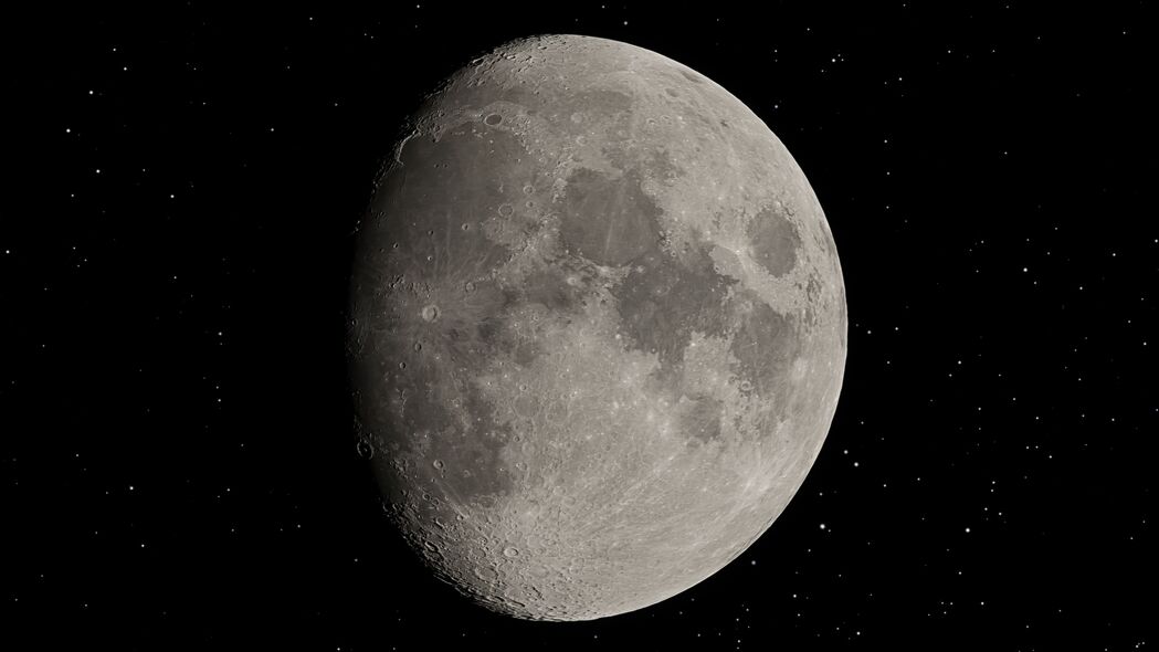 探索星际奇观，高清4K月球陨石坑壁纸，太空行星恒星绝美背景图片