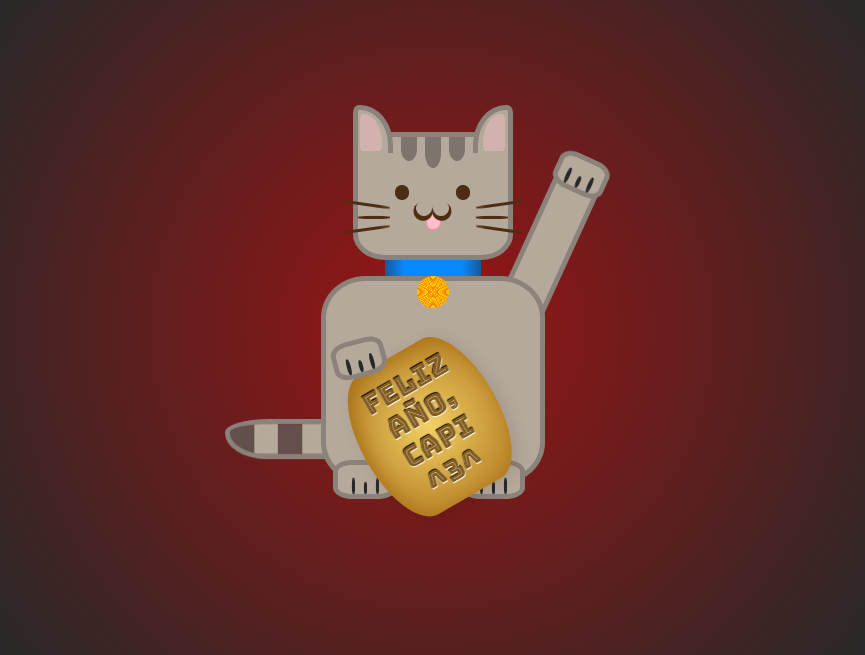 招财猫动画制作，猫咪招手动图素材