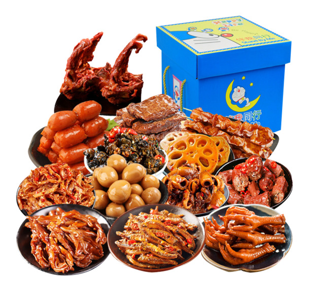 三只松鼠麻辣零食小吃PNG透明图片，高清装饰元素与生活用品设计素材下载
