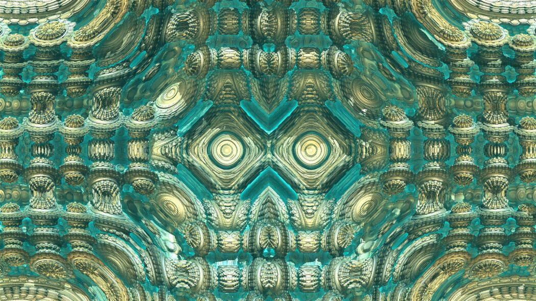 分形抽象图案4K壁纸，高清失真体积感，3840x2160超清下载
