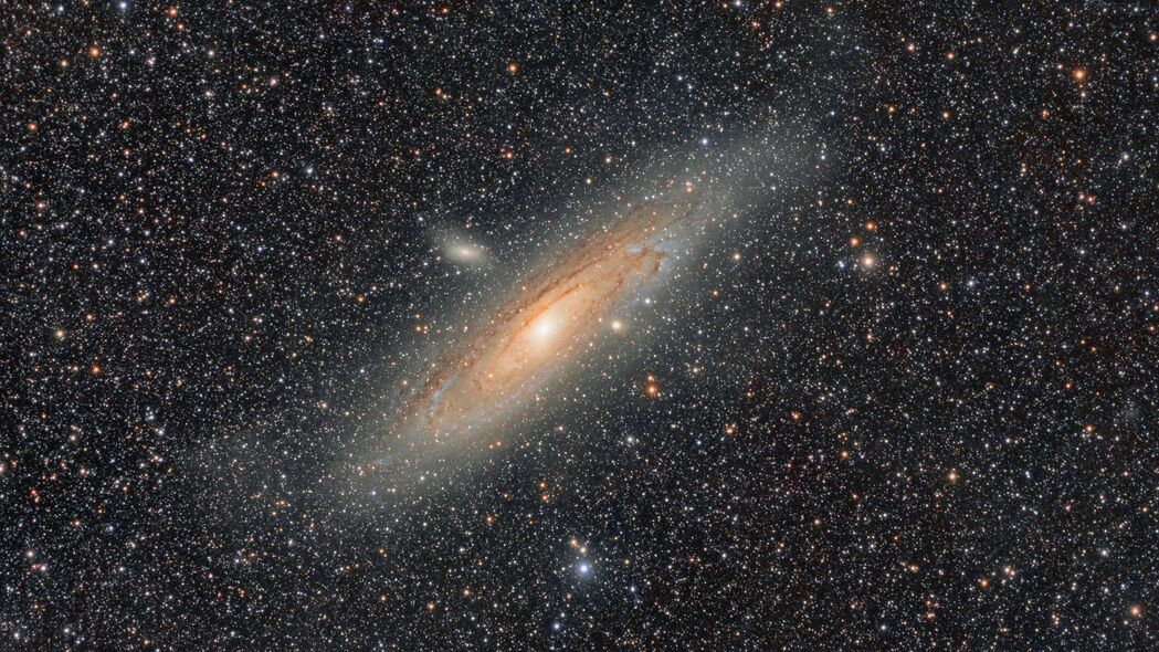 仙女座星系螺旋之美，探索宇宙恒星奥秘，高清4K太空壁纸下载