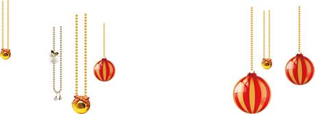 元旦红色条纹装饰，高清PNG透明图片素材，含漂浮元素，免费下载