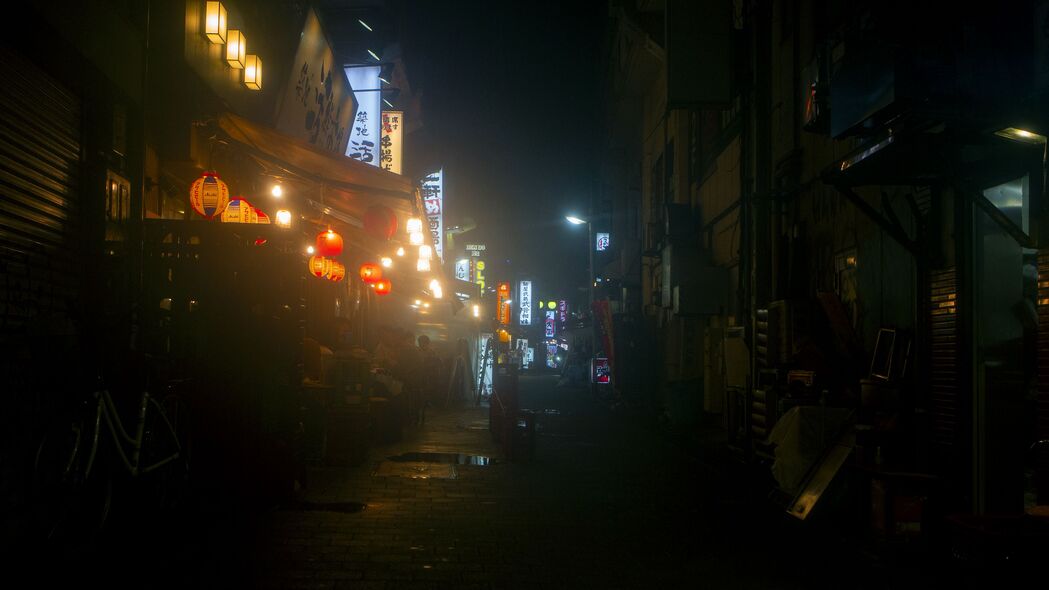 街道夜色，灯笼璀璨，4K高清壁纸，3840x2160极致画质下载