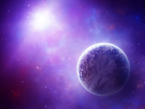 紫色星空星球宇宙PNG透明背景，梦幻抽象高清图片设计素材下载