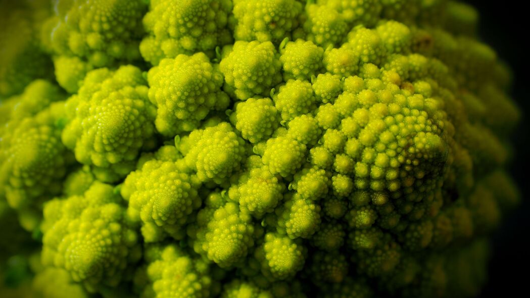 罗马风情分形螺旋，高清绿色4K壁纸，3840x2160超高清背景图片免费下载