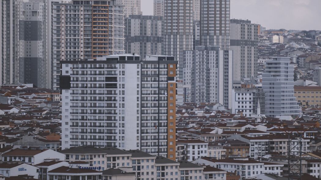 城市建筑美景，4K高清窗户壁纸，3840x2160超清下载，房子与城市的完美融合