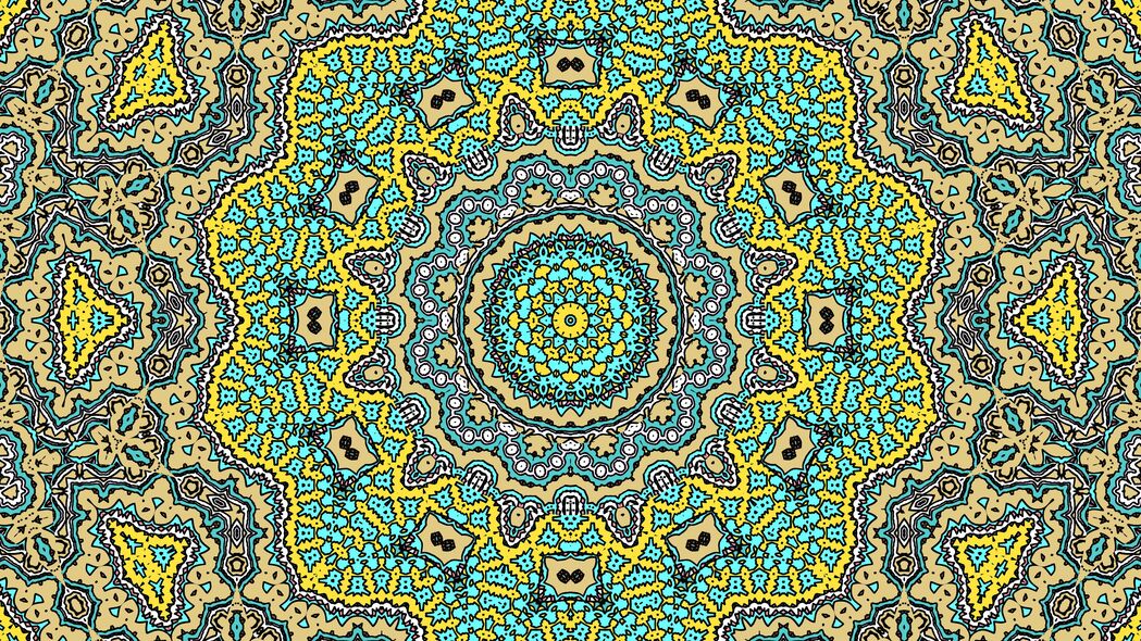 分形线条抽象图案，明亮4K壁纸，3840x2160高清背景图片下载