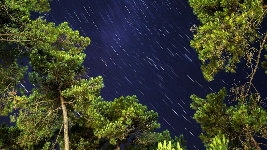 星空冰柜灯自然美景，4K超高清壁纸，3840x2160分辨率免费下载
