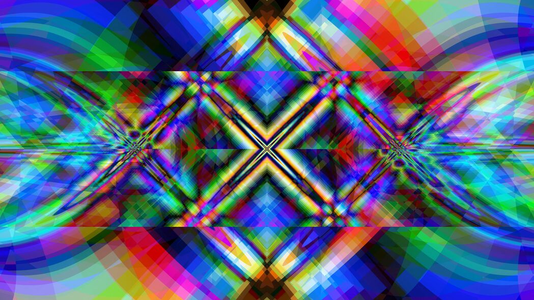 万花筒人物抽象艺术，明亮4K超清壁纸，3840x2160高清背景图片免费下载