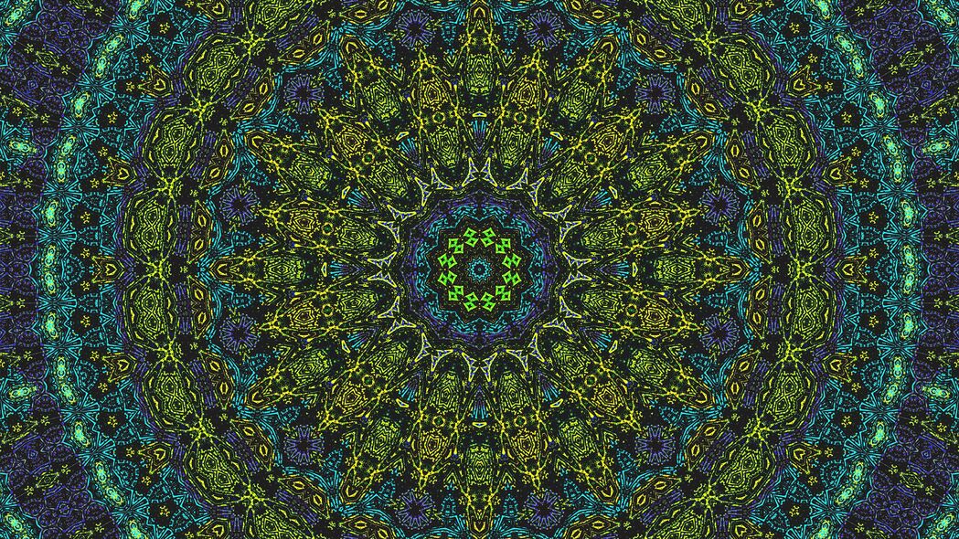 分形抽象图案，高清4K线条壁纸，3840x2160分辨率，精美背景图片免费下载