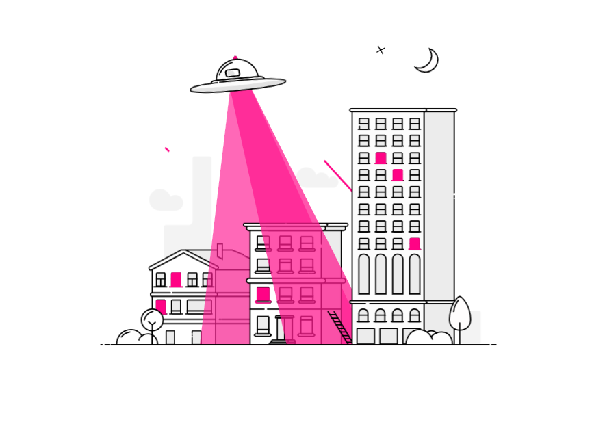 循环动图制作，外星人入侵动态图片素材