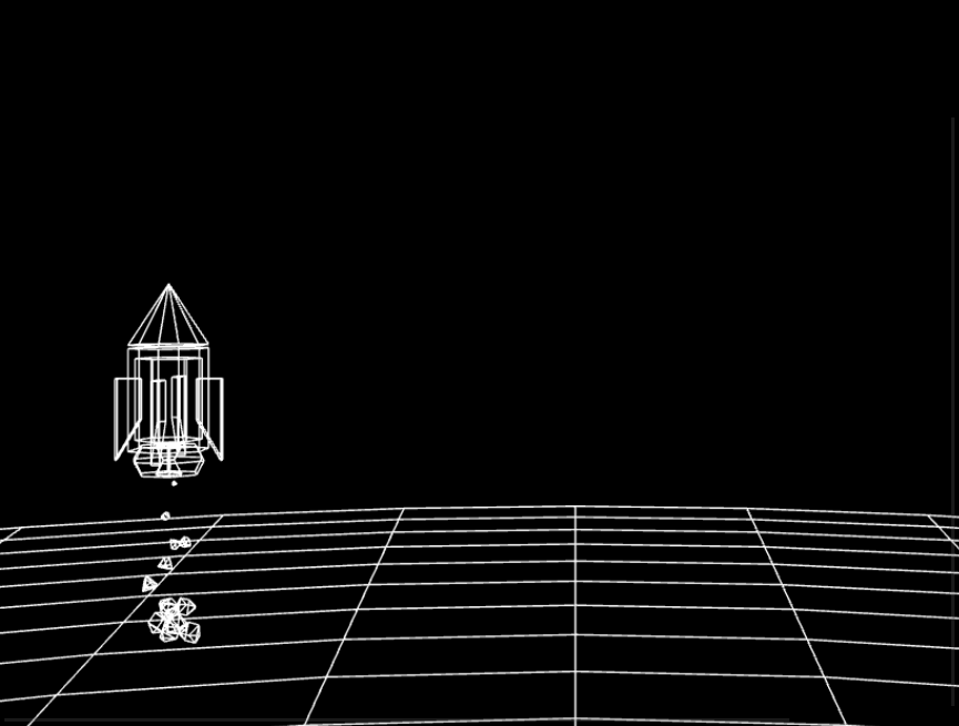 飞船3d建模制作，太空飞船线条设计素材