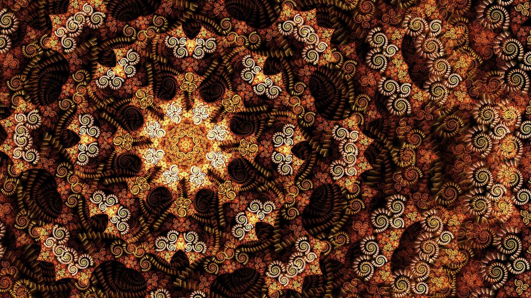 分形艺术，万花筒螺旋抽象之美，精选4K超高清3840x2160壁纸下载