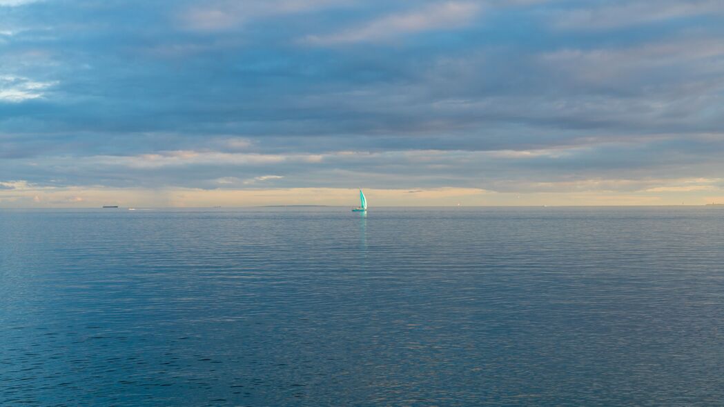 帆船海景极简主义，4K超高清壁纸3840x2160，一键下载