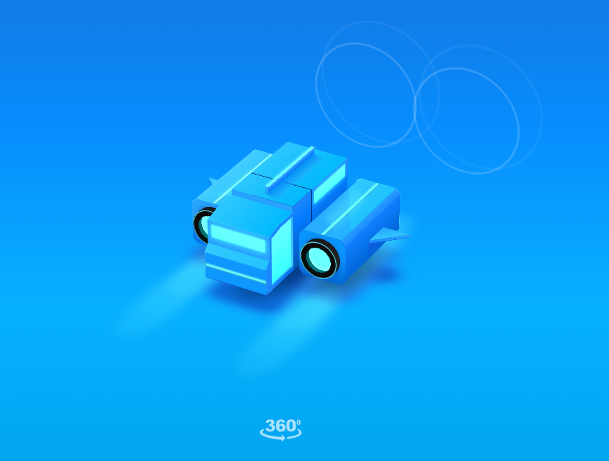 宇宙飞船3d模型设计，gsap动画素材