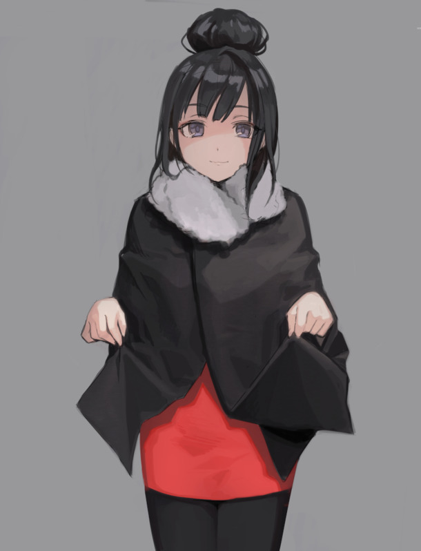 日式动漫呆萌女孩PNG素材，高清透明背景，手绘卡通元素，免费下载