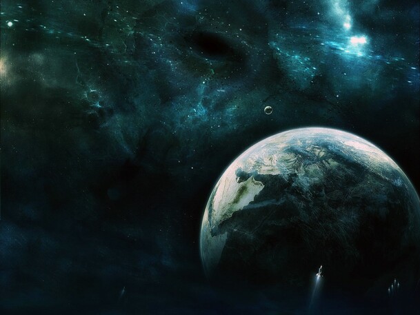 宇宙星空暗色壁纸，高清PNG透明背景，抽象梦幻设计素材下载