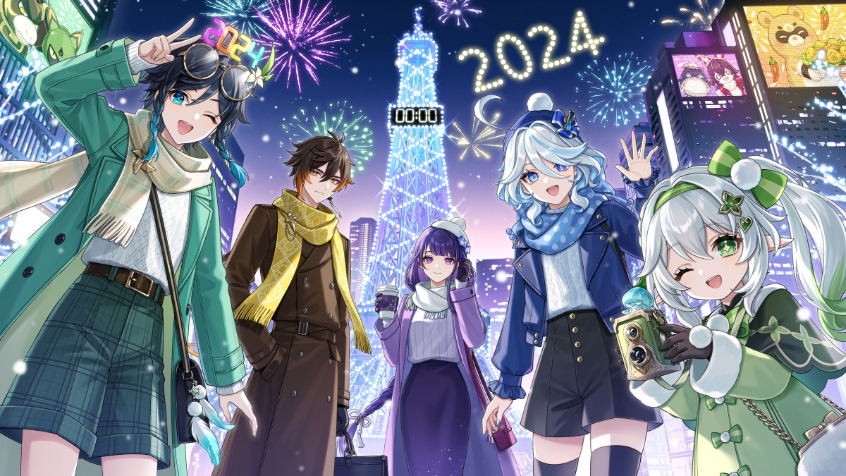 原神2024新年精选，超清4K动漫壁纸，4800x2700高清下载