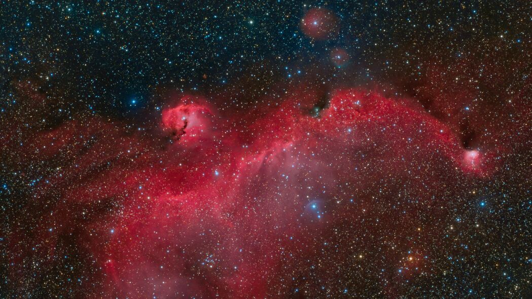 粉红星云星系恒星太空美景，4K超高清壁纸，3840x2160分辨率，免费下载