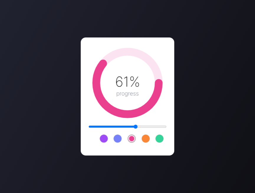 环形进度条js，实用css滑块效果