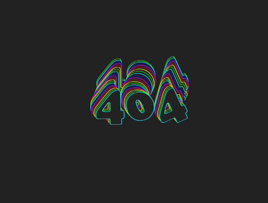 数字创意设计，404数字动画素材