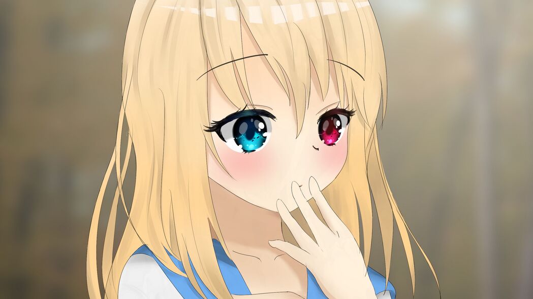 异色水手服女孩动漫艺术，超清4K壁纸3840x2160，高清下载欣赏
