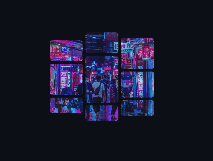 网格动画制作，div背景图片自适应平铺