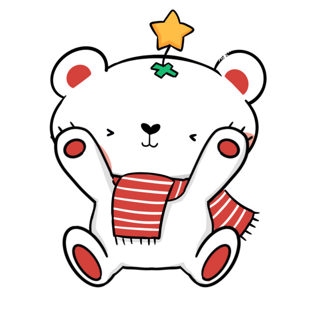 圣诞节卡通动物表情包，开心高清PNG，透明图片素材免费下载