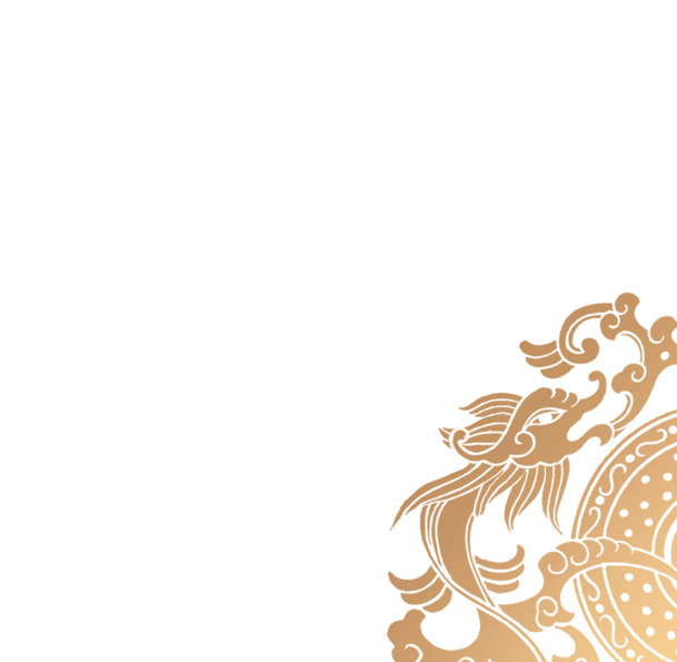 中秋佳节蓝龙纹圆盘PNG素材，高清透明中国风装饰元素下载