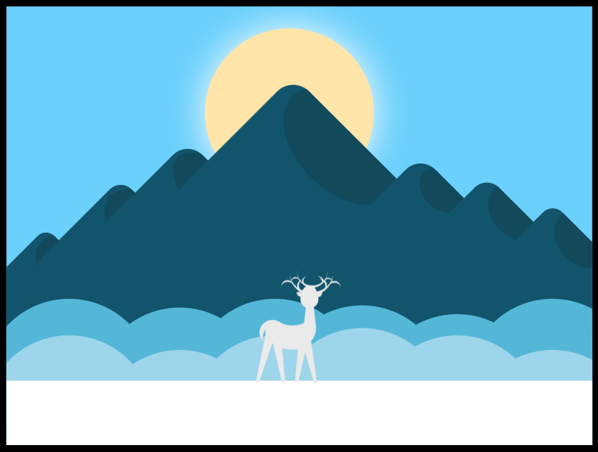特效图片素材，山脉插画图免费下载