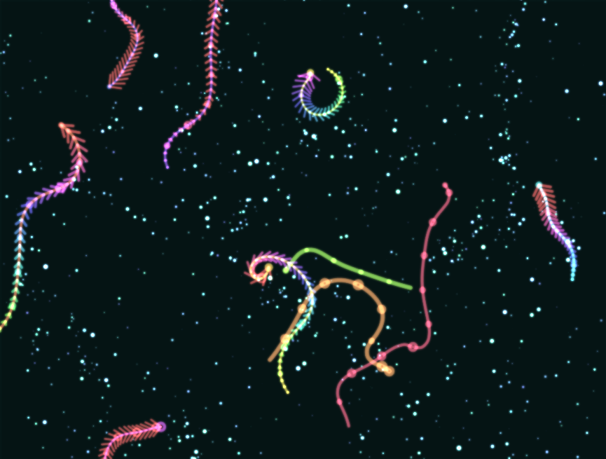 生物动画制作，创意跟随鼠标移动特效