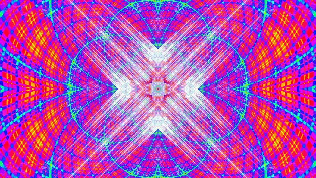 抽象线条分形图案，明亮4K高清壁纸，3840x2160超清背景图片免费下载
