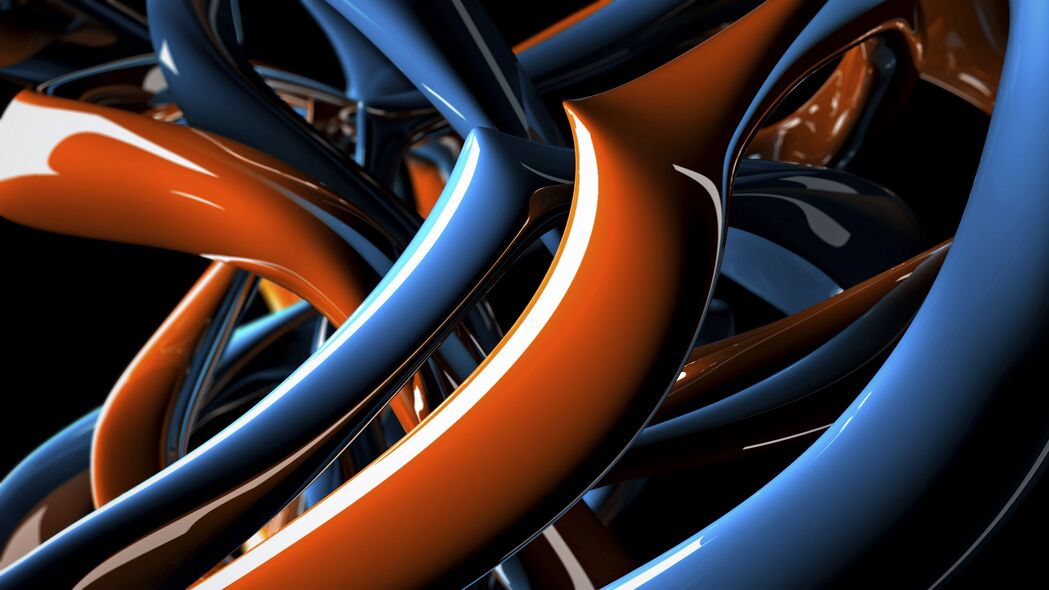 条纹炫光3D壁纸，红蓝双色高清4K，3840x2160超清音量背景图片下载